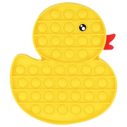 Jucărie antistres Pop It Rață Yellow 