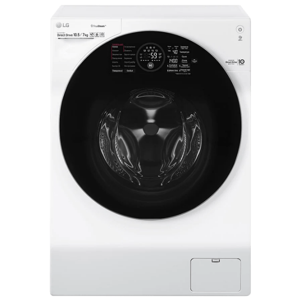 Mașină de spălat LG FH4G1JCH2N White 10.5 kg, 1400 rpm, A photo 1
