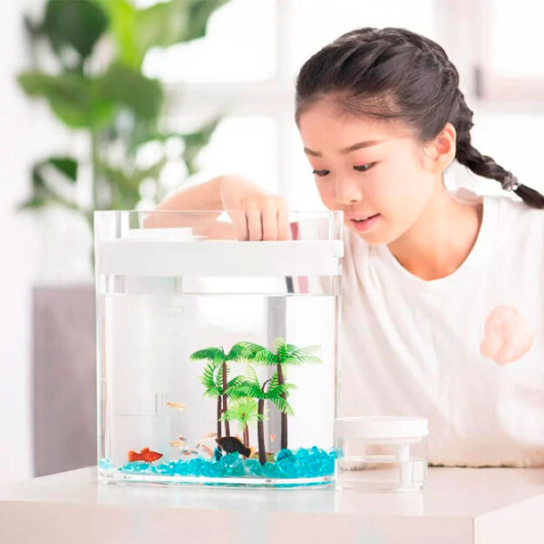 Acvariu Xiaomi HFJH Amphibian ECO-Aquarium Aquaponics Youth Edition White 10 l photo 5