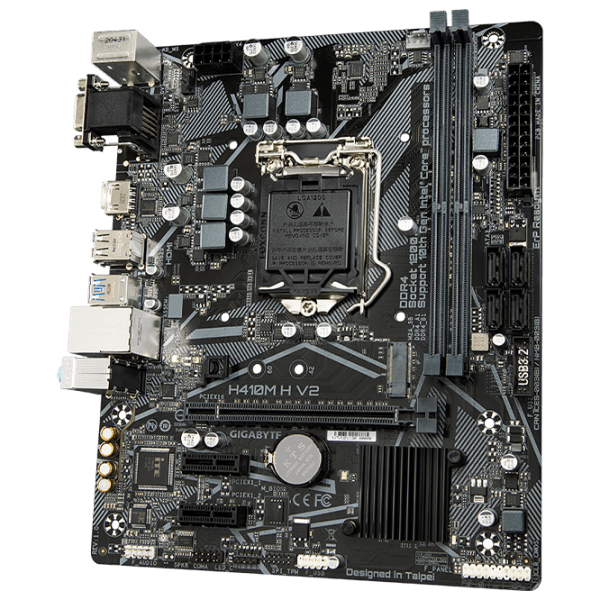 Материнская плата Gigabyte H410M H V2 1.0 mATX  photo 3