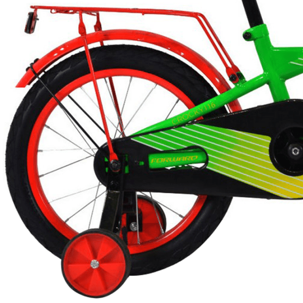 Bicicletă Forward Crocky 16" 14" Green Yellow Oțel / Pentru copii photo 1