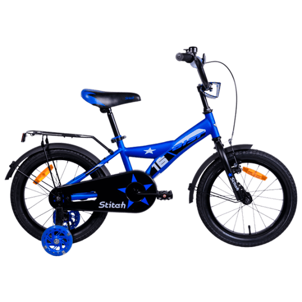 Bicicletă Aist Stitch 16 16 16" 16" Blue Black Oțel / Pentru copii photo 1