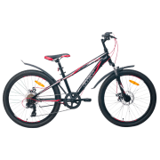 Bicicletă Aist Rocky Junior 24" Black  Oțel / Pentru copii