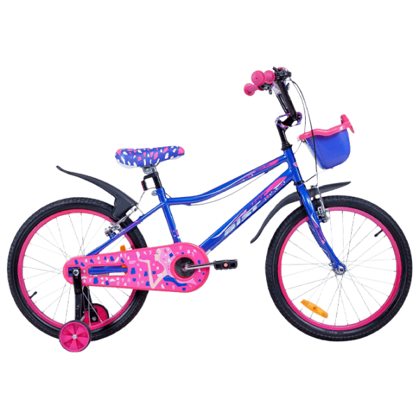 Bicicletă Aist Wiki 18 18" Pink Blue Oțel / Pentru copii photo 3