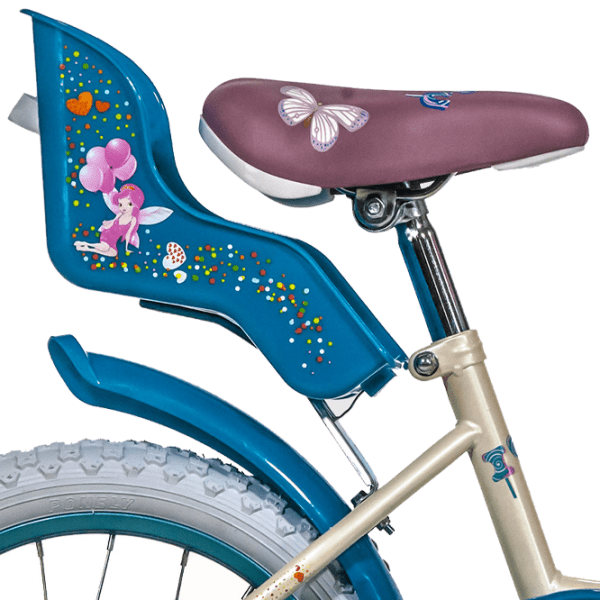 Bicicletă Fulger Fairy 16" 9.5" Blue White Oțel / Pentru copii photo 2