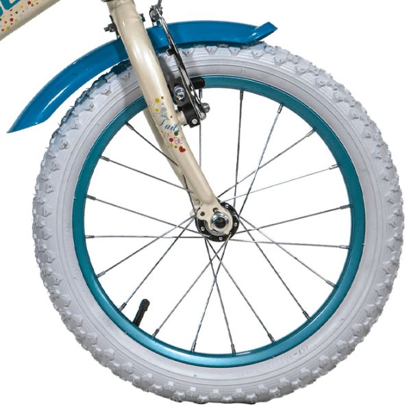 Bicicletă Fulger Fairy 16" 9.5" Blue White Oțel / Pentru copii photo 4