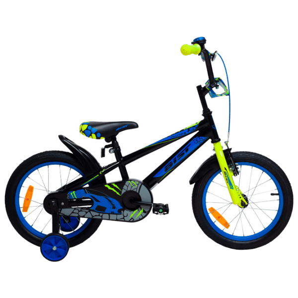 Bicicletă Aist Pluto 16 16 16" 16" Black Blue Oțel / Pentru copii photo 1