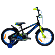 Bicicletă Aist Pluto 16 16 16" 16" Black Blue Oțel / Pentru copii