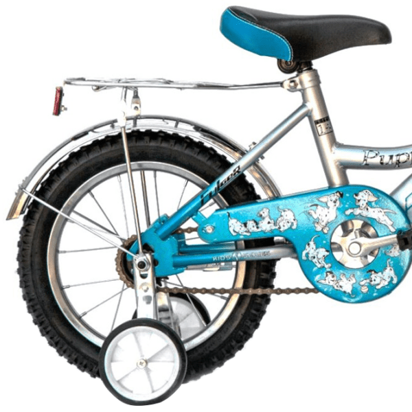 Bicicletă Fulger Puppy 14" 9.1'' Blue Silver Oțel / Pentru copii photo 1