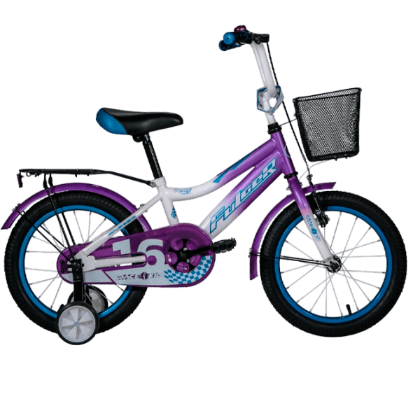 Bicicletă Fulger Rase Kid 16" Violet White Oțel / Pentru copii photo 1