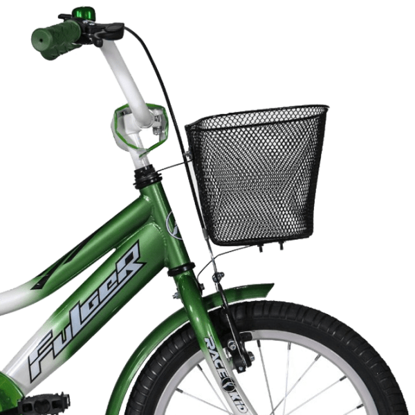Bicicletă Fulger Rase Kid 16" Green White Oțel / Pentru copii photo 2