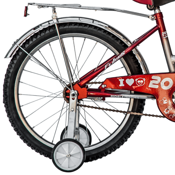 Bicicletă Fulger Panda 20" 11.6" Red Silver Oțel / Pentru copii photo 1