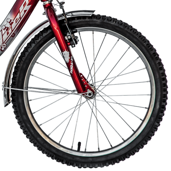 Bicicletă Fulger Panda 20" 11.6" Red Silver Oțel / Pentru copii photo 4