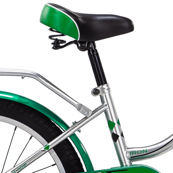 Bicicletă Fulger Iron 20" 10.5" Green Silver Oțel / Pentru copii photo 3