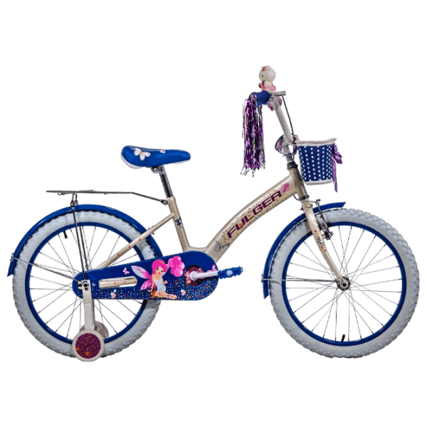 Bicicletă Fulger Fairy 16" 9.5" White Violet Oțel / Pentru copii photo 1
