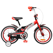 Bicicletă Fulger Scout 16" 9.5" Red Black Oțel / Pentru copii