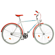 Bicicletă Andrei Tchmil Longavi 28" 28" White Orange Oțel / Pentru adulți