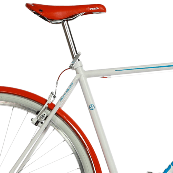 Bicicletă Andrei Tchmil Longavi 28" 28" White Orange Oțel / Pentru adulți photo 3