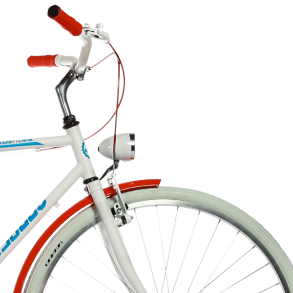 Bicicletă Andrei Tchmil Longavi 28" 28" White Orange Oțel / Pentru adulți photo 4