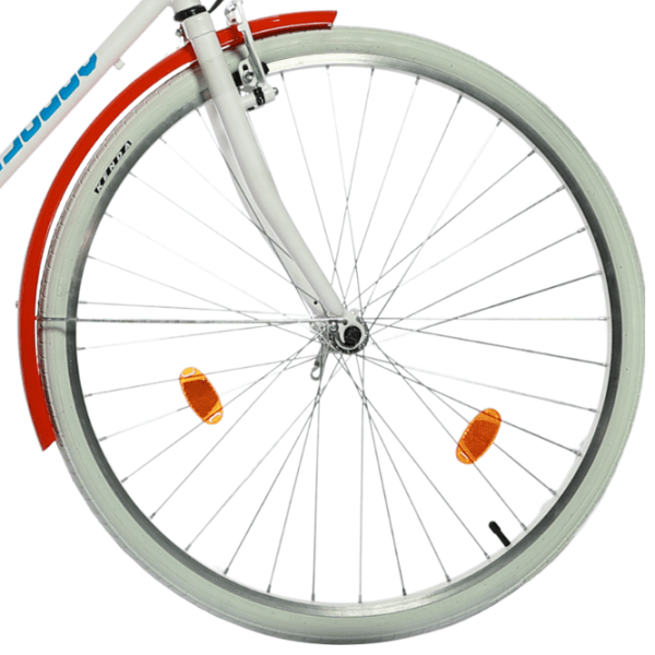 Bicicletă Andrei Tchmil Longavi 28" 28" White Orange Oțel / Pentru adulți photo 5