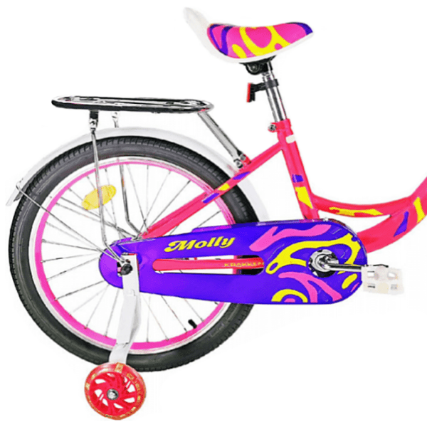 Bicicletă Krakken Molly 16" 14" Pink Blue Metal / Pentru copii photo 1