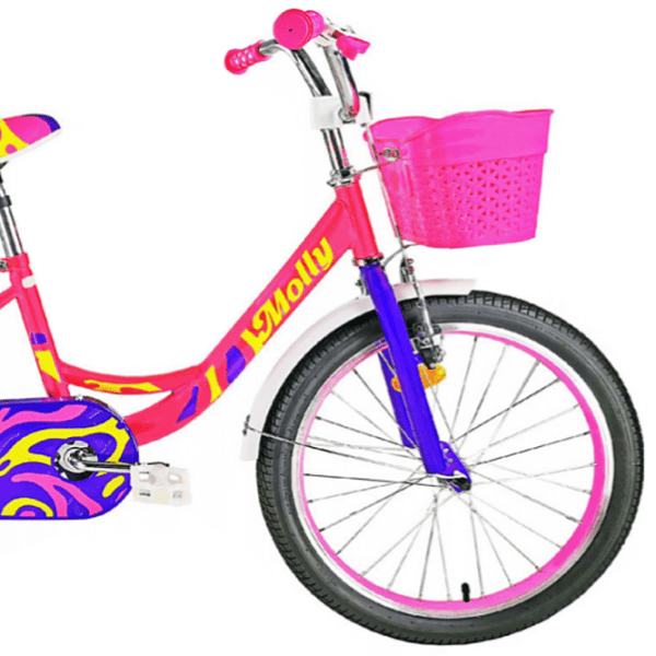 Bicicletă Krakken Molly 16" 14" Pink Blue Metal / Pentru copii photo 2