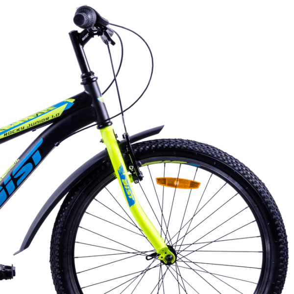 Bicicletă Aist Rocky Junior 24" 24" Black Green Oțel / Pentru adulți photo 3