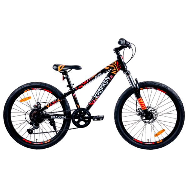 Bicicletă Krakken Bones 24" 12" Black Orange Oțel / Pentru copii photo 1