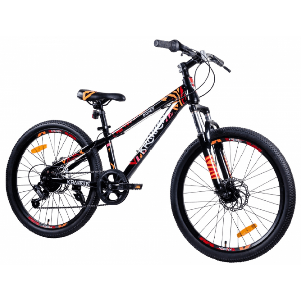 Bicicletă Krakken Bones 24" 12" Black Orange Oțel / Pentru copii photo 2