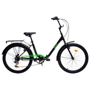 Bicicletă Aist Smart 24" 24" Black Green Oțel / Pentru adulți