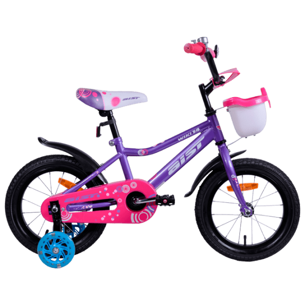 Bicicletă Aist Wiki 14" 14" Pink White Oțel / Pentru copii photo 2