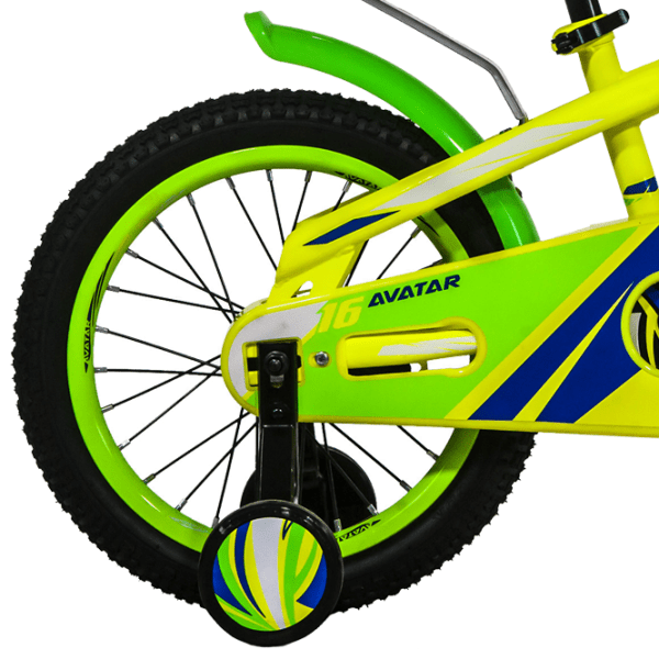 Bicicletă Fulger Avatar Kid 16" Yellow Green Oțel / Pentru copii photo 3