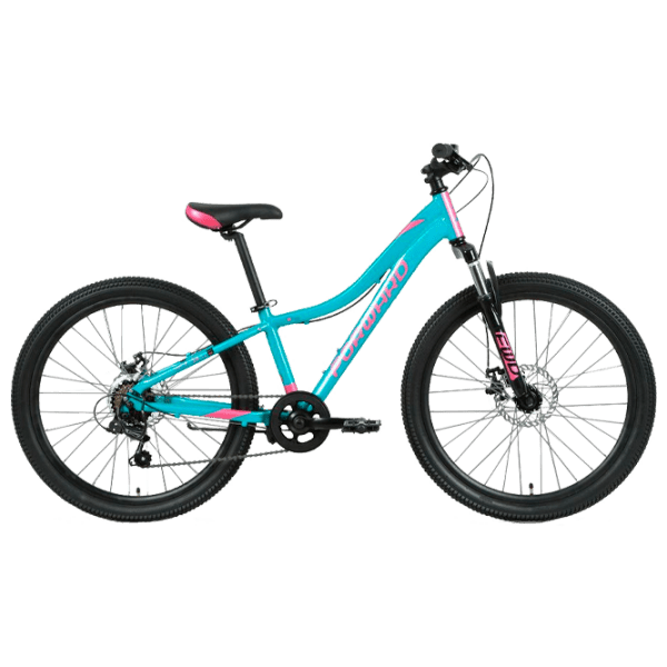 Bicicletă Forward Jade 24" 12" Blue Pink Aluminiu / Pentru copii photo 1