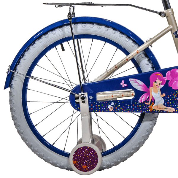 Bicicletă Fulger Fairy 20" 9.5" Blue White Oțel / Pentru copii photo 1