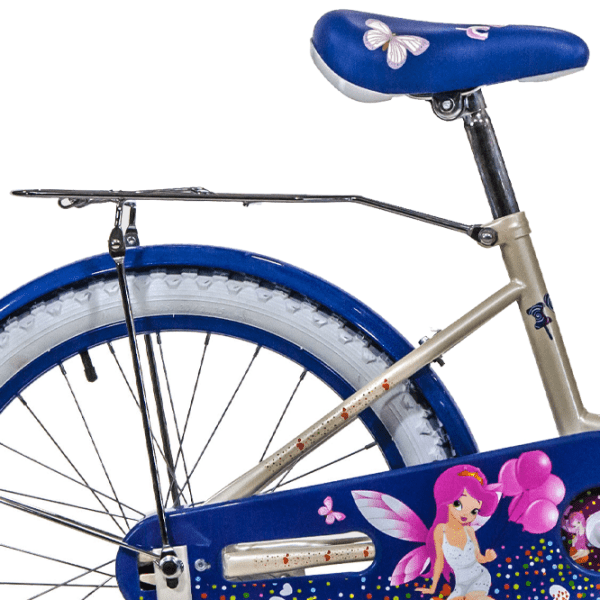 Bicicletă Fulger Fairy 20" 9.5" Blue White Oțel / Pentru copii photo 2