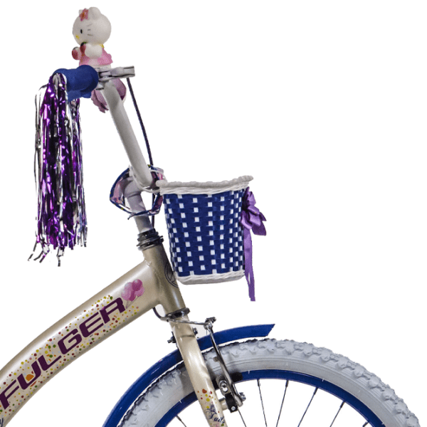 Bicicletă Fulger Fairy 20" 9.5" Blue White Oțel / Pentru copii photo 3