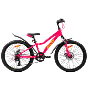 Bicicletă Aist Rosy Junior 24" 24" Pink Yellow Aluminiu / Pentru copii