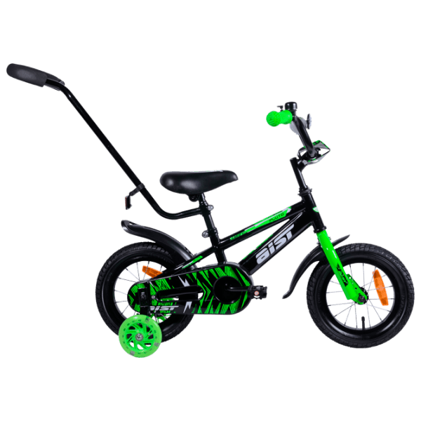 Bicicletă Aist Pluto 12 12 12" 12" Black Green Oțel / Pentru copii photo 1