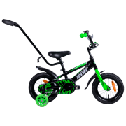 Bicicletă Aist Pluto 12 12 12" 12" Black Green Oțel / Pentru copii