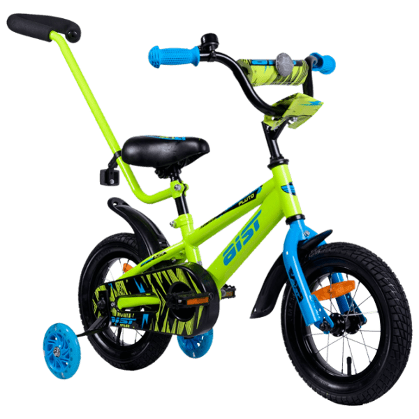 Bicicletă Aist Pluto 12 12 12" 12" Black Green Oțel / Pentru copii photo 3