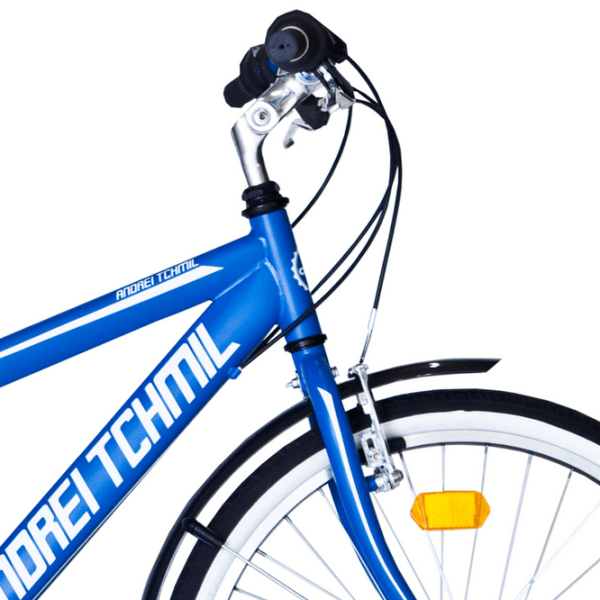 Bicicletă Andrei Tchmil Elf 24" 17" Aqua White Oțel / Pentru copii photo 3