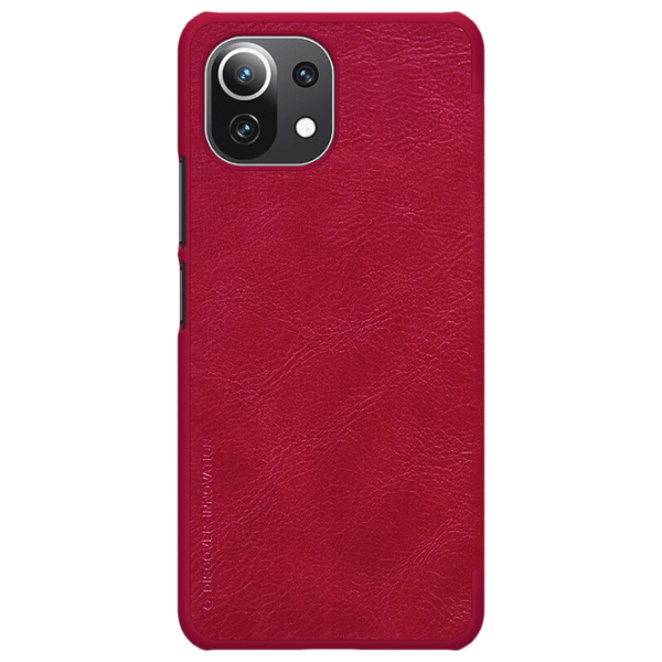 Чехол для смартфона Xiaomi Mi 11 Lite (QIN) Красный Nillkin, Кожа, Flip Cover photo 1
