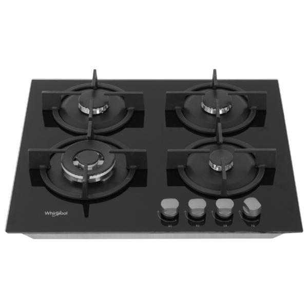 Plită încorporabilă pe gaz Whirlpool GOR 625/ NB Black Sticlă călită, Gratare: Fontă photo 2