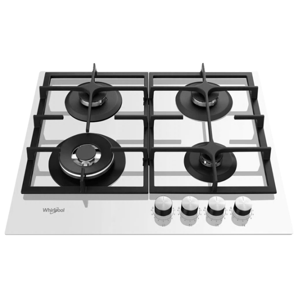 Газовая варочная панель Whirlpool GOFL 629/ WH Белый Закаленное стекло, Решетка: Чугунная photo 2