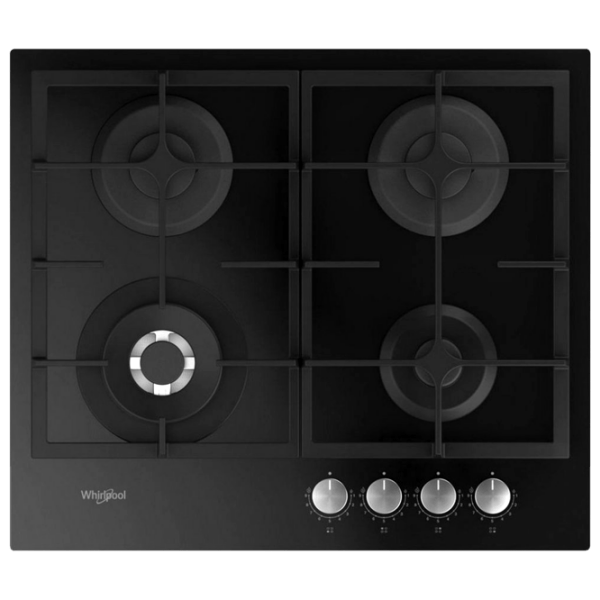 Plită încorporabilă pe gaz Whirlpool GOFL 629/ NB Black Sticlă călită, Gratare: Fontă photo 1
