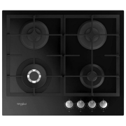 Plită încorporabilă pe gaz Whirlpool GOFL 629/ NB Black Sticlă călită, Gratare: Fontă