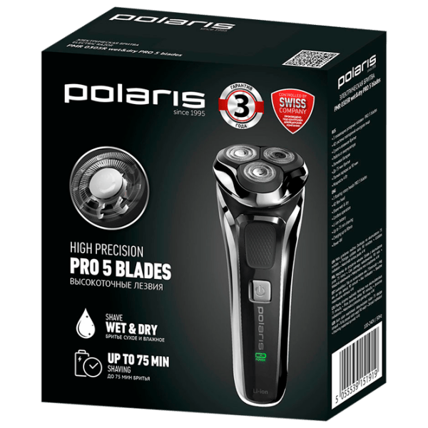 Бритва электрическая Polaris PMR0305R Черный  photo 5