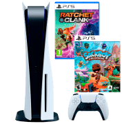 Consolă pentru jocuri Sony PlayStation 5 + Ratchet & Clank: Rift Apart + Sackboy: A Big Adventure White SSD 825 GB, RAM 16 GB