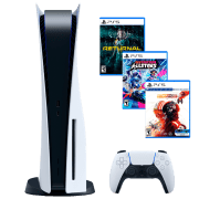Consolă pentru jocuri Sony PlayStation 5 + Returnal + Star Wars: Squadrons + Destruction AllStars White SSD 825 GB, RAM 16 GB