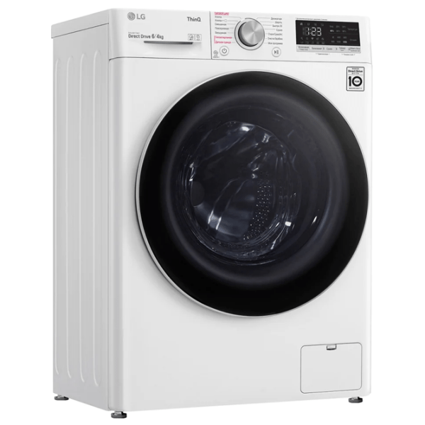Mașină de spălat cu uscător LG F2V5NG0W White 6 kg, 1200 rpm, C photo 2